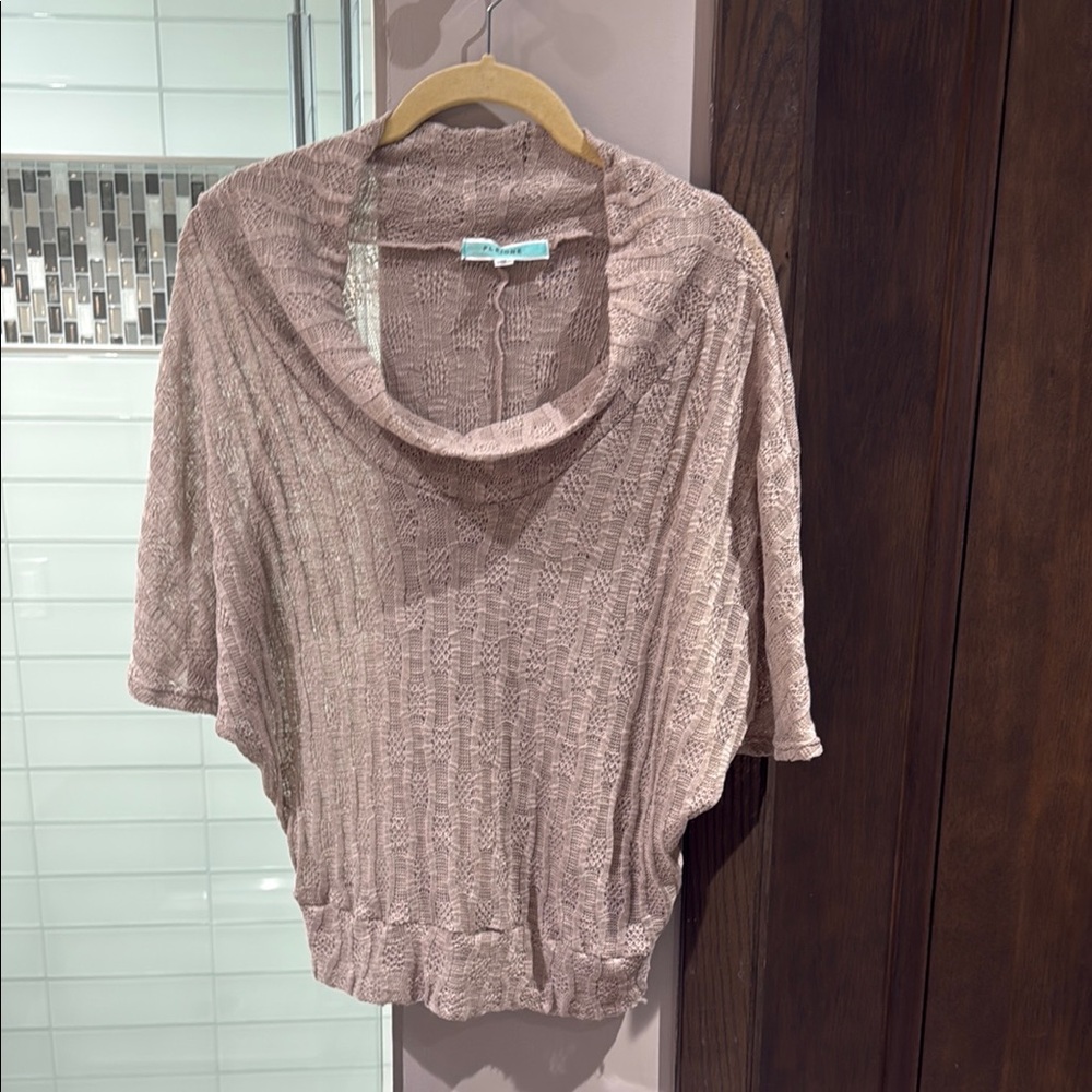 Pleione Beige Knit Top